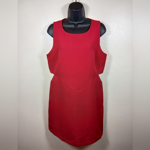 Mare Mare x Anthropologie Red Cut-Out Shift Dress size Medium - Picture 3 of 11